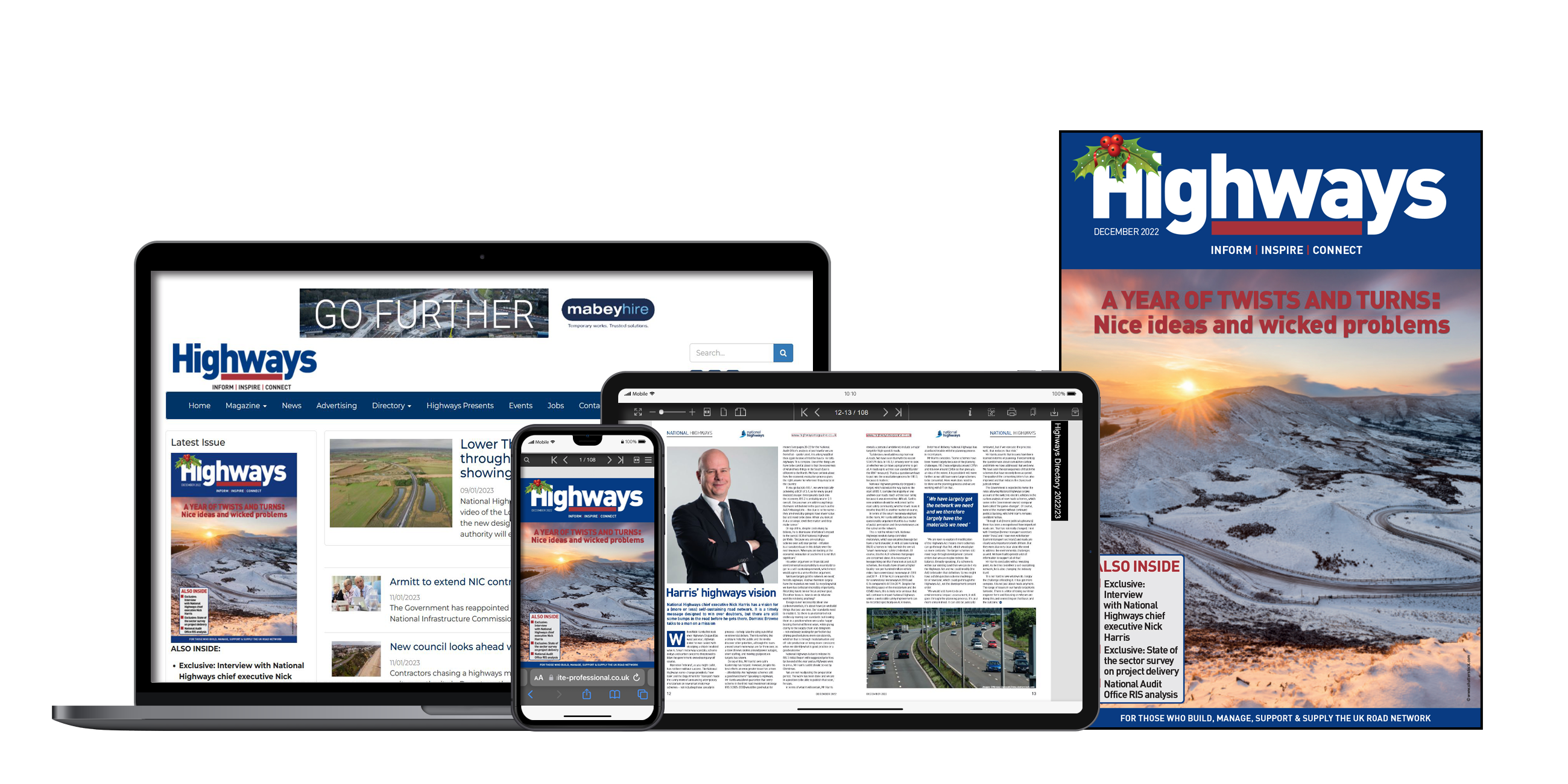 Range of Highways magazine digital products